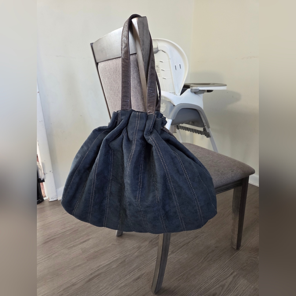 Sonoma Life + Style Oversized Navy Tote | Soft Slouchy Everyday Bag